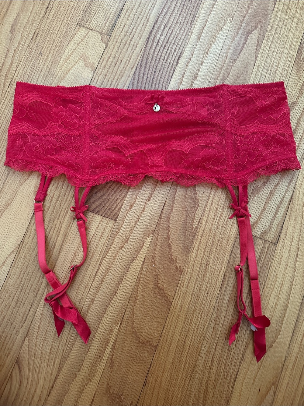 Chantelle Red Lace Garter Belt